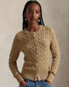 Polo Ralph Lauren ケーブルニットコットンカーディガン M