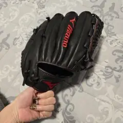 Mizuno 少年野球グローブ 黒赤　ボールパーク