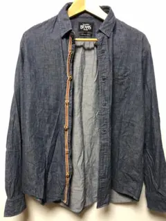 BEAMS ビームス デニム長袖シャツ Lサイズ メンズ ◆日本製生地