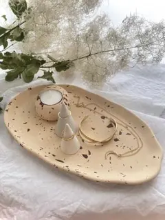 インテリア　プレート　アクセサリー　トレイ　ジェスモナイト