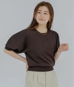 美品　ur's（ユアーズ）レディース ニット 半袖 5分袖
