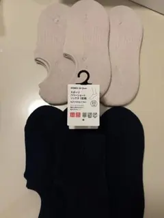 UNIQLO 新品 スポーツベリーショートソックス 6足ネイビーホワイトのサムネイル