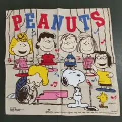 【1980年代】スヌーピー　ハンカチ　当時物　昭和レトロ　バンダナ　音楽会　レア