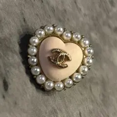 CHANEL ハート パール ピアス