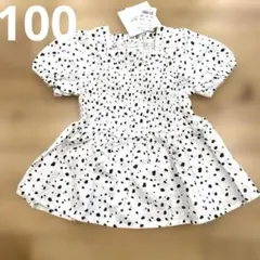 新品＊バースデイ＊ダルメシアン柄Tシャツ チュニック　100