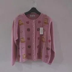 花柄刺繍 長袖カーディガン