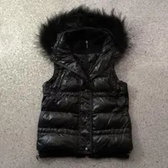 Y2K opium archive お兄系 光沢 ファーダウンベスト 平成ギャル