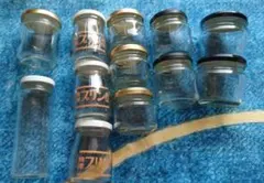 蓋付き空き瓶各種　12個