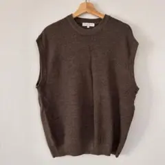【美品】ユナイテッドアローズ ニットベスト L ブラウン