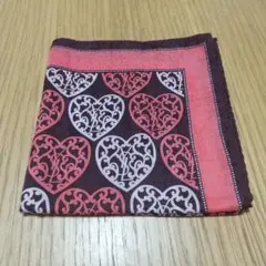YSL イヴ・サンローラン ハート模様 ハンカチ レディース