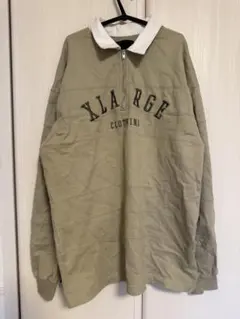 XLARGE カーキ トレーナー Mサイズ
