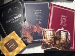 レトロノートセット！！日記帳、シール、ノートセット