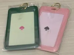 kate spade フォトキーホルダー 2点セット ケイトスペード 緑 ピンク