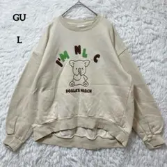 GU ジーユー コアラのマーチ スウェット L 裏起毛 トレーナー