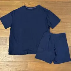 GU リブパジャマ セットアップ ネイビー XSのサムネイル