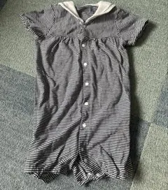 COMME CA DU MODE セーラーロンパース ボーダー