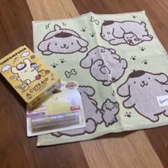 【ポムポムプリン】ガーゼハンカチ＆リップスティック＆絆創膏