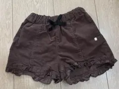 apres les courts 80cm ブラウンフリルショートパンツ