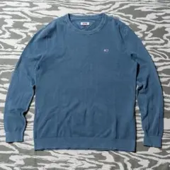 TOMMY JEANS トミージーンズ クルーネックセーター フェード ブルー