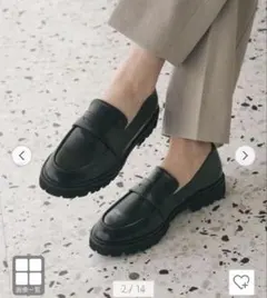 軽量　レザーライク コインローファーのサムネイル