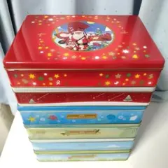 クリスマス サマー サンタ ストーリーズ 空き缶 まとめ売り ６缶 ヨックモックのサムネイル