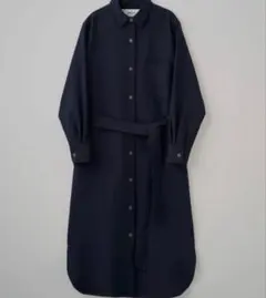 SOEJU ソージュ シャツロングワンピース ネイビー - メルカリ