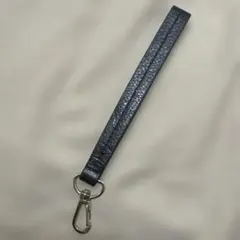 レザー ストラップ キーホルダー ブラック