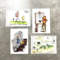 Winnie the Pooh 絵はがき4枚セット