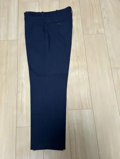 ユニクロ　スマートアンクルパンツ　ストライプ　ブルー　M