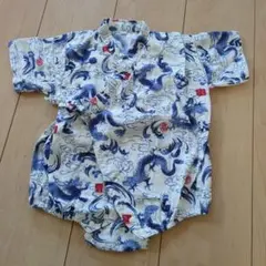 ドラゴン柄 甚平 80cm 綿100%
