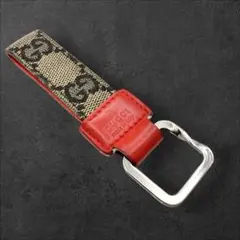 GUCCI GGキャンバス キーリング レッド