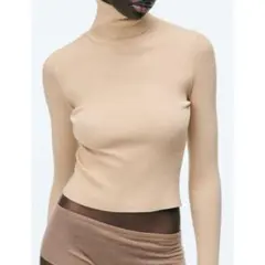 ZARA ハイネック リブニット 長袖