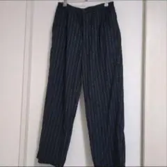 GU ネイビー ストライプ カジュアルパンツ