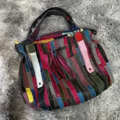 本革パッチワークトート