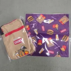 【新品未使用】福袋マクドナルド✕チャムス　ショルダーバッグ、クリーナークロス