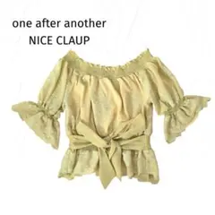 ナイスクラップ 2way オフショルダー 刺繍 フリル シフォン リボン