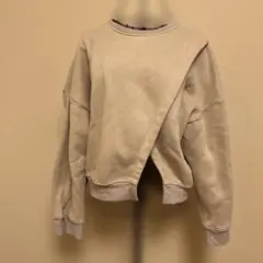 レディース/長袖/裏起毛/ベージュ/無地