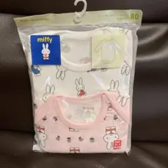 【新品】UNIQLO☆長袖クルーネックボディスーツ☆ミッフィ☆80