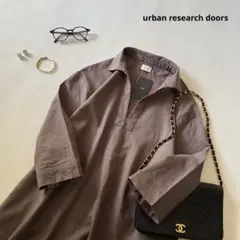新品☆25AW アーバンリサーチドアーズ ストライプオーバーシャツ 