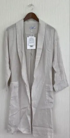 P26 SonnyLabel レディースガウン フリーサイズベージュ系無地のサムネイル