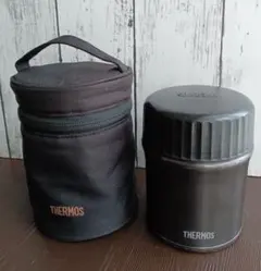 【THERMOS】 スープジャー380ml ＆保温ポーチ ブラック