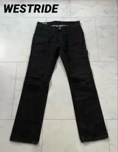 ウエストライド ブラックデニムパンツ　フラットヘッド アイアンハート RATS