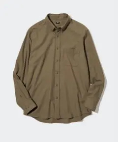 ユニクロ　フランネルシャツ　ブラウン　茶　綿100% 4XL 秋冬