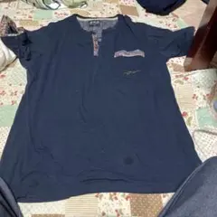 ネイビー 半袖 Tシャツ M ポケット付き