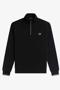 FRED PERRY ハーフジップ スウェット ブラックのサムネイル