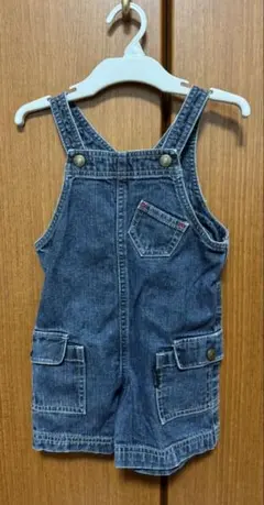 COMME CA ISM デニムオーバーオール 80