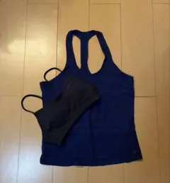 NIKE ネイビー タンクトップ & ブラック ブラトップ セット