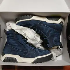 デニム ハイカットスニーカー ジッパー付き