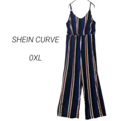 SHEIN ストライプオールインワン OXL レディース サロペット レトロ