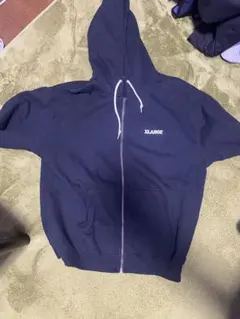 XLARGE ネイビー フルジップパーカー Lサイズ黒